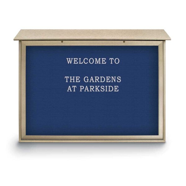 Outdoor Enclosed Combo Board, 48"x36", Black Frame/Black & Amethyst